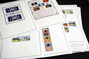 COLOR PRINTED CHRISTMAS ISLAND 1958-2010 STAMP ALBUM PAGES (94 illustr. pages)