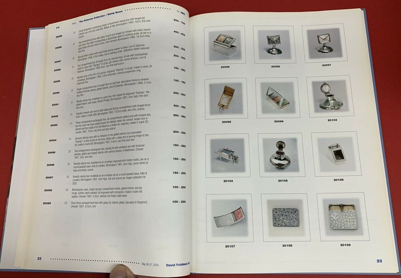 Primrose Collection of Stamp Boxes, David Feldman, London, May 27, 2000, Catalog
