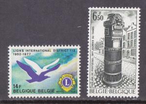 Belgium # 983 never hinged & 984, light Hinged sets
