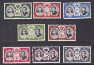 Monaco # 366-370, C46-48, Prince Rainier & Princess Grace Wedding,LH, 1/3 Cat.