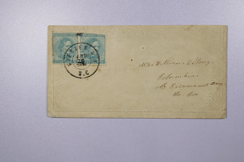 CSA - Scotts #7 Pair - Chester Court House SC Cancel - L37836