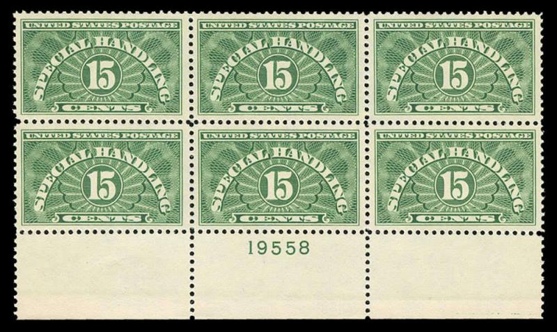 momen: US Stamps #QE2a Mint OG NH Plate Block of 6 SUP