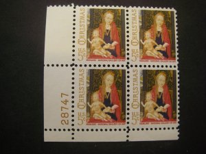 Scott 1321, Christmas Madonna & Child, 1966, PB4 #28747 LL, MNH Beauty, Durland