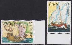 Ireland - 1992 - Scott #858-859 - MNH - Maritime Heritage Year Sailships