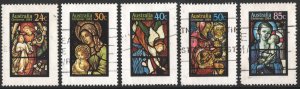 Australia SC#927-931 24¢-85¢ Christmas (1984) Used