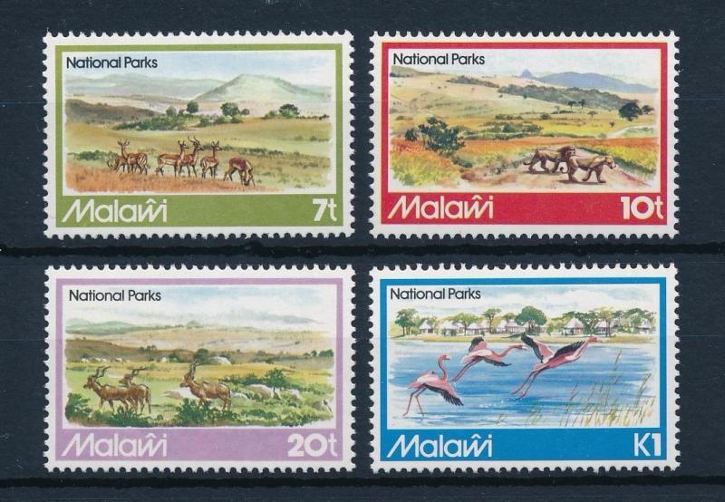 [50817] Malawi 1982 National parks Lions Impala Flamingo MNH