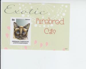 2013 Grenada Gren Exotic Purebred Cats SS (Scott 2875) MNH