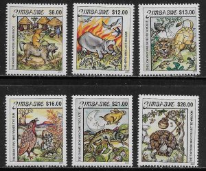 Zimbabwe Scott #'s 885 - 890 MNH