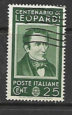 ITALY  389   USED COUNT GIACOMO 1937