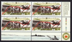 KOREA ARMISTICE, WAR = Canada 2003 #1993 MNH LR Block of 4