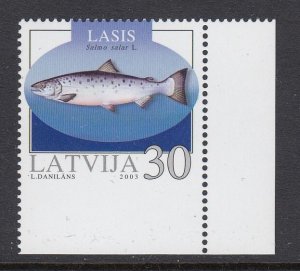 Latvia 555-6 Fish mnh