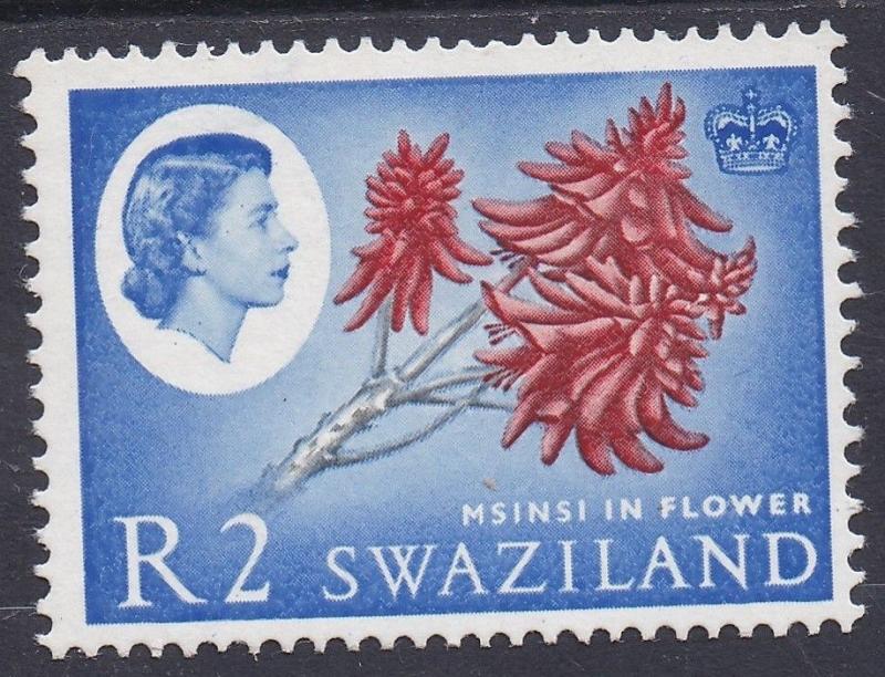 SWAZILAND 1962 QEII MSINSI FLOWER R2 MNH ** TOP VALUE