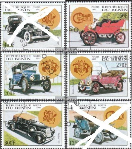 Benin 1997 Car Mortor Transport Ford Stanley Stamps Used Mi 950-955 (2 missing)