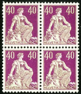 Switzerland Stamps # 138 MNH XF Block w/3 MNH+1 LH Scott Value $537.00