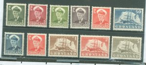 Greenland #28-38 Unused Single (Complete Set)