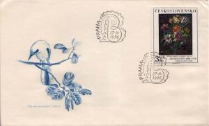 Czechoslovakia, First Day Cover, Art, Flowers