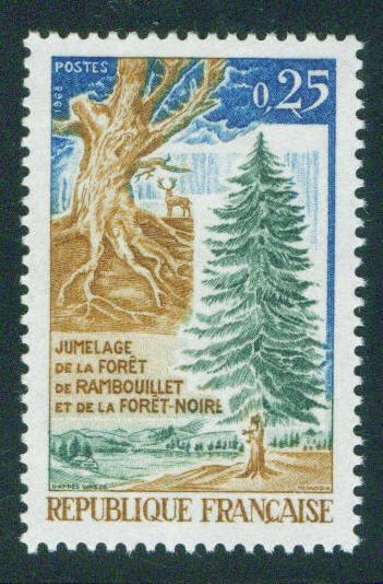 FRANCE Scott 1214 MNH** 1968 forest tree stamp