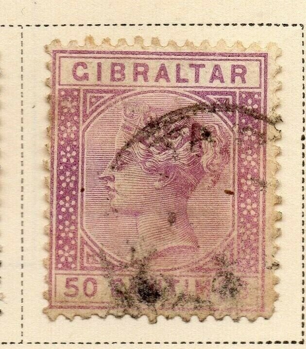 Gibraltar 1889 Early Issue Fine Used 50c. 326911