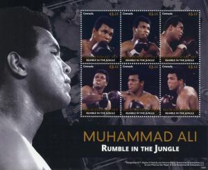 Muhammad Ali Stamps Grenada 2015 MNH Boxing Rumble in Jungle Sports 6v M/S