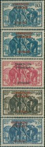 Cameroun 1940 SG167-174 Elephants (5) with ovpt MLH