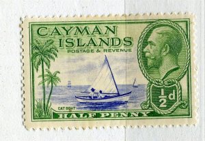 CAYMAN ISLANDS; 1930s early pictorial GV issue Mint hinges shade of 1/2d. value