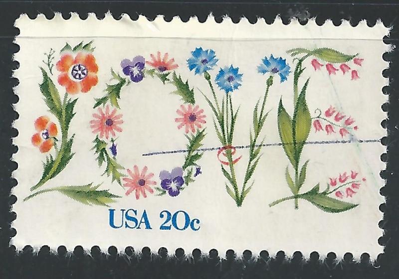 US #1951 20c Love Flowers