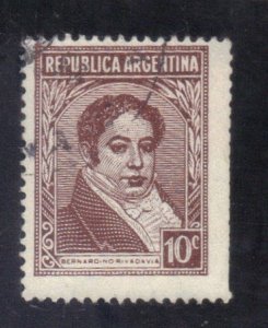 ARGENTINA SCOTT #431 USED  10c,  1942