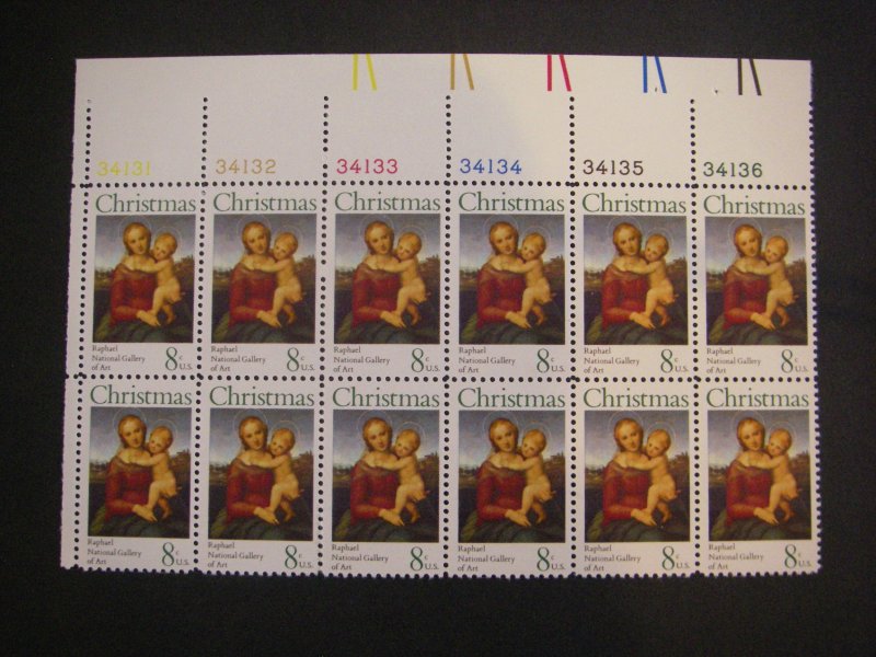 Scott 1507, 8c Madonna & Child, PB12 #34131-36 UL, MNH Christmas Beauty
