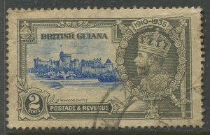 STAMP STATION PERTH British Guiana #223 Silver Jubilee Used CV$0.25