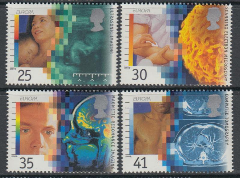 XG-U458 GB com. '90 - Europa CEPT, 1994 science, Entdeckungen MNH set