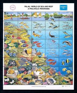 [56510] Palau 1986 Marine life Fish Diving Coral reef MNH Sheet