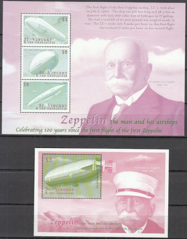 St.Vincent - 2000 Zeppelin Sc# 2787/2788 - MNH (9004)