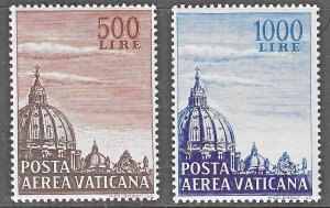 Vatican (1953) - Scott # C22 - C23,  MH