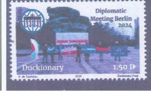 DUCKIONARY POST - 2024 - Diplomatic Meeting -Perf Single Stamp-Mint Never Hinged