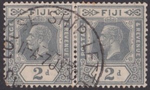 FIJI 1930 GV 2d pair used - LOOSE SHIP LETTER / SYDNEY cds..................Y573