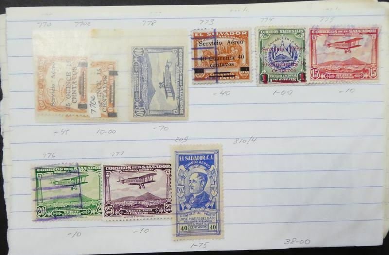 EDW1949SELL : SALVADOR Nice group of Mint & Used on Old Time approval pages.