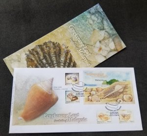 Malaysia Seashells 2008 Marine Ocean Beach Underwater Life Shell (FDC) *imperf