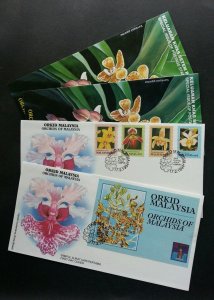 *FREE SHIP Malaysia Orchids 1994 Flower Plant Flora (FDC pair)