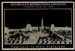 1939 US Poster Stamp Golden Gate International Exposition Unused