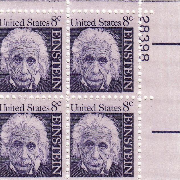 United States #1285 Albert Einstein block of 4, Please see the description