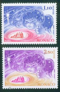 MONACO Scott 1250-1 MNH** 1980 Christmas set