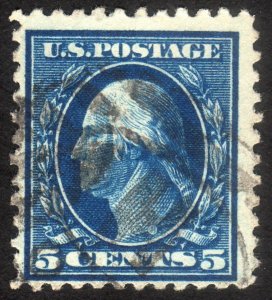 1917, US 5c, Washington, Used, Sc 504