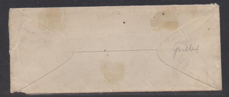 **US 19th Century Ladies Cover, SC# 92 Tied by Black FC, 8/22/1868, CV $550.00