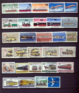 Germany West Berlin Trains Air Ships Vehicles Used Collection(120+)H00598