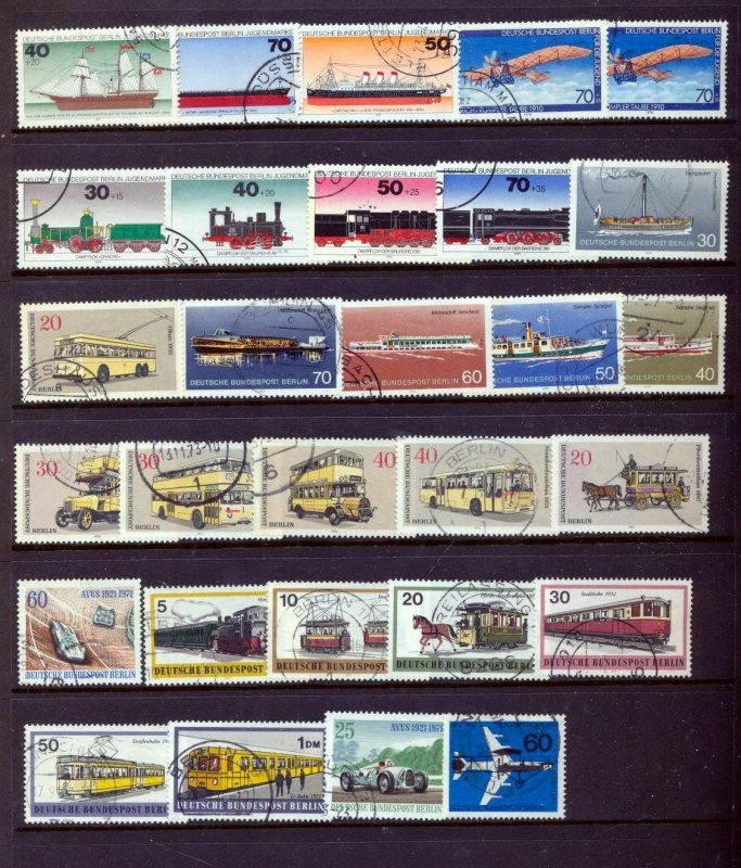 Germany West Berlin Trains Air Ships Vehicles Used Collection(120+)H00598