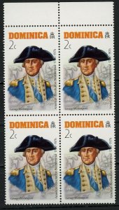 George Washington Famous Figure President Block of 4 Stamps MNH