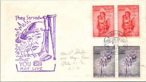 Philippines FDC 1950 - 4c/8c Stamps - Manila - F28977