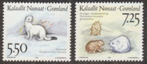 Greenland #270-1 MNH animals