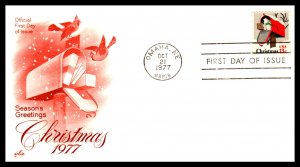 US 1730 Christmas Mailbox Artcraft U/A FDC