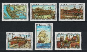 Caribic Ships Shipbuilding 6v 1980 MNH SG#2652-2657